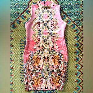 Melissa Paige Mirrored Paisley Scuba Dress